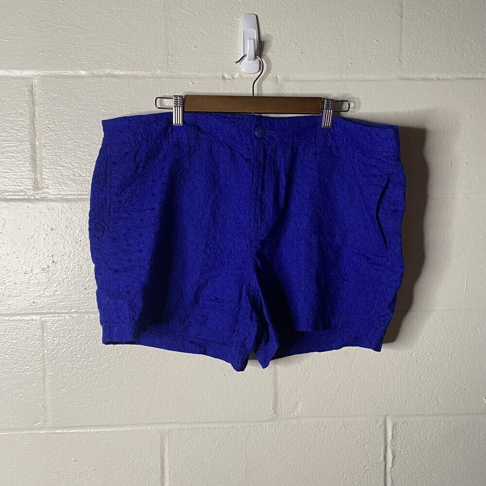 Gap Shorts Textured Blue Size 18 Women 3 Inch Inseam Cotton